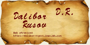 Dalibor Rusov vizit kartica